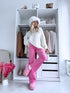 РОЗОВЫЕ, ШИРОКИЕ джинсы "COLOR EFFECT" DJ-2405